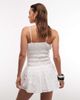 Aria Cove Aria Cove shirred tie front detail mini dress in white - 4