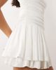 Aria Cove Aria Cove slinky high neck sleeveless ruched waist ruffle skirt mini dress in white - 4