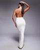 Aria Cove Aria Cove slinky low plunge wrap detail maxi dress in white - 3