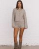 Aria Cove Aria Cove slouchy ribbed knit wide sleeve cardigan set in camel-NEUTRAL - 1