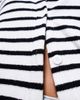 Aria Cove Aria Cove terrycloth oversized beach shirt in black and white stripe-Multi - 3