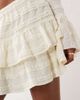 Aria Cove Aria Cove textured frill tiered mini skirt in cream - part of a set-White - 4