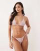 Aria Cove Aria Cove tie side bikini bottoms in pink stripe - part of a set - 2