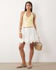 Aria Cove Aria Cove tiered floaty rara mini skirt in white - 1