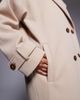 Aria Cove Aria Cove wool look heavyweight collared trench style maxi coat in beige-Neutral - 4