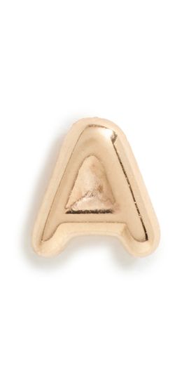 Ariel Gordon Jewelry Ariel Gordon Jewelry 14k Mini Helium Initial Stud Earring A One