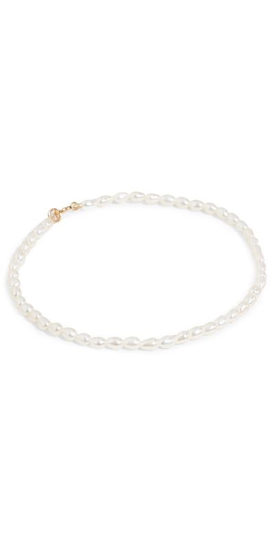 Ariel Gordon Jewelry Ariel Gordon Jewelry Petite Pearl Beaded Bracelet Pearl/14k Gold One