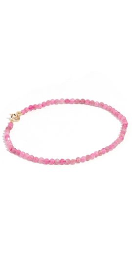 Ariel Gordon Jewelry Ariel Gordon Jewelry Petite Pink Tourmaline Beaded Bracelet Pink Tourmaline/14k Gold One