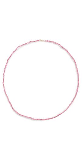 Ariel Gordon Jewelry Ariel Gordon Jewelry Petite Pink Tourmaline Beaded Necklace Pink Tourmaline/14k Gold One