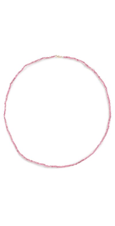 Ariel Gordon Jewelry Ariel Gordon Jewelry Petite Pink Tourmaline Beaded Necklace Pink Tourmaline/14k Gold One