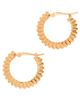 Ariel Gordon Jewelry Ariel Gordon Jewelry Ridged Knife Edge Helium Hoops 14k Yellow Gold One - 1