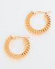 Ariel Gordon Jewelry Ariel Gordon Jewelry Ridged Knife Edge Helium Hoops 14k Yellow Gold One - 2