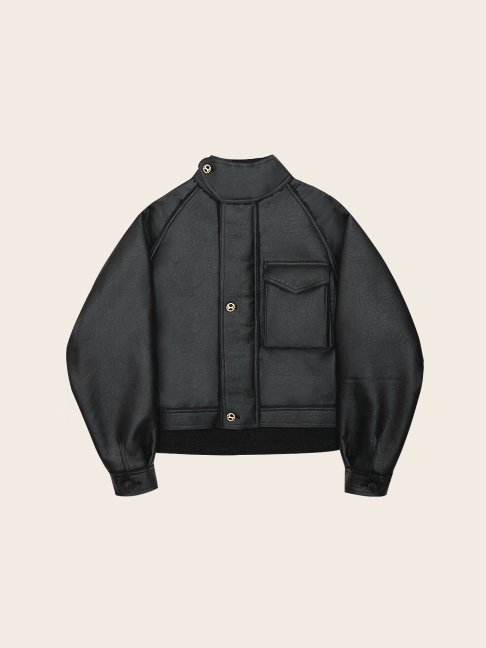 a.riff Cropped Reversible Mustang (Black)