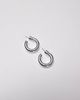 Arket ARKET 20mm open hoop earrings in silver plated brass - 3
