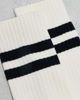Arket ARKET 2 pack athletic socks in off white and dark blue stripes - 3
