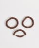 Arket ARKET 3-pack braided hair ties in dark brown - 1