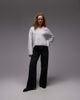 Arket ARKET alpaca and wool blend knit sweater with polo collar in heather gray - 3