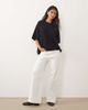 Arket ARKET alpaca and wool blend short sleeve sweater in dark blue-Navy - 2