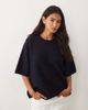 Arket ARKET alpaca and wool blend short sleeve sweater in dark blue-Navy - 3