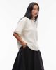 Arket ARKET alpaca and wool blend short sleeve sweater in off white - 1