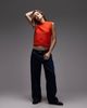 Arket ARKET alpaca blend knit tank top in deep orange - 2