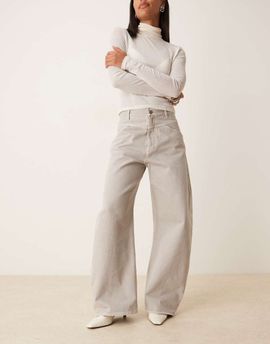 Arket ARKET barrel shaped soft denim jeans in gray