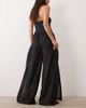 Arket ARKET beach pull on ramie pants in black - 3