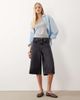 Arket ARKET bermuda loose fit denim shorts in black - 1