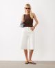 Arket ARKET bermuda loose fit denim shorts in off white - 1