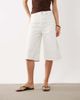 Arket ARKET bermuda loose fit denim shorts in off white - 2