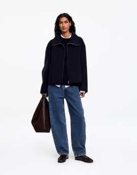 Arket ARKET Bloom barrel leg jeans in dark blue
