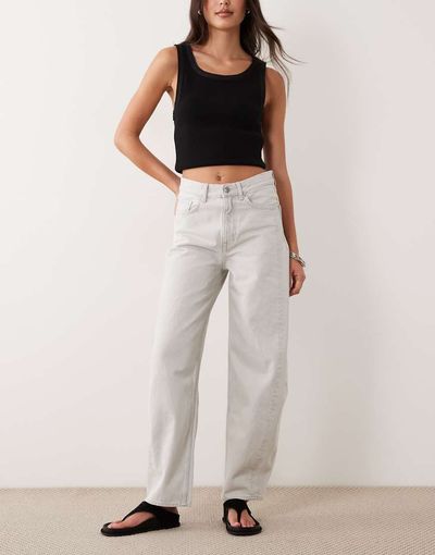 Arket ARKET Bloom barrel shaped jeans in off white