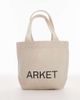 Arket ARKET canvas mini tote bag in off white - 2