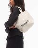 Arket ARKET canvas mini tote bag in off white - 4
