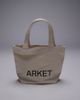 Arket ARKET canvas mini tote in off-white - 3