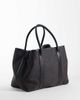 Arket ARKET canvas oversized tote bag in black - 4