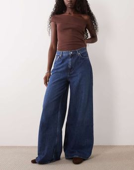 Arket ARKET Cedar high rise baggy jeans in mid wash blue