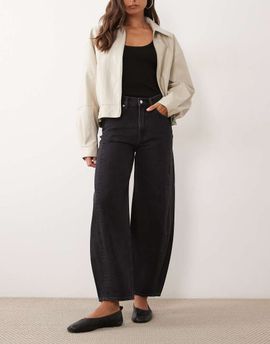 Arket ARKET Cedar high rise baggy jeans in washed black