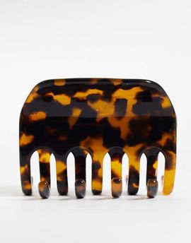 Arket ARKET claw clip in brown tortoise print - BROWN-NEUTRAL