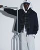 Arket ARKET cotton blend funnel neck short jacket in dark blue - 1