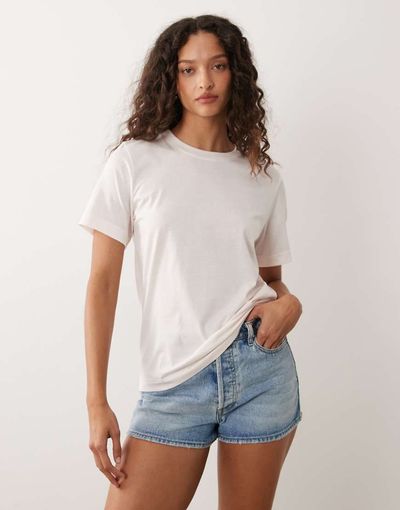 Arket ARKET cotton blend t-shirt in pink