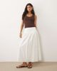 Arket ARKET cotton dropped waist skirt in off-white - 1