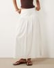Arket ARKET cotton dropped waist skirt in off-white - 2