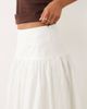 Arket ARKET cotton dropped waist skirt in off-white - 3