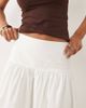 Arket ARKET cotton dropped waist skirt in off-white - 4