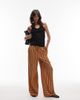 Arket ARKET cotton rich halter neck jersey top in black - 4