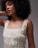 Arket ARKET cotton rich midi dress with smocked bodice and drop waist in beige-Neutral - 2
