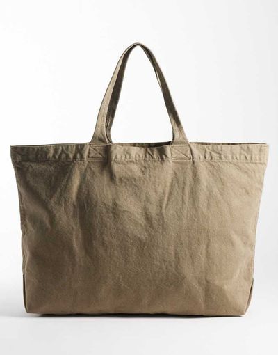 Arket ARKET cotton tote bag in dark beige-Neutral