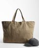 Arket ARKET cotton tote bag in dark beige-Neutral - 2