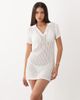 Arket ARKET crochet beach mini dress in white - 1